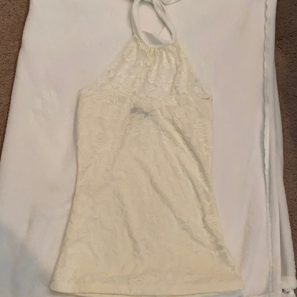 Lightly used cream lace top